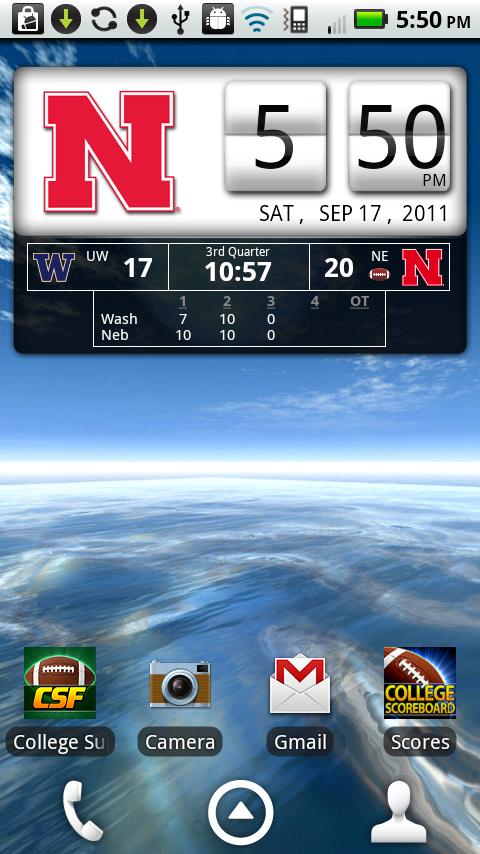 Nebraska Huskers Live Clock截图5