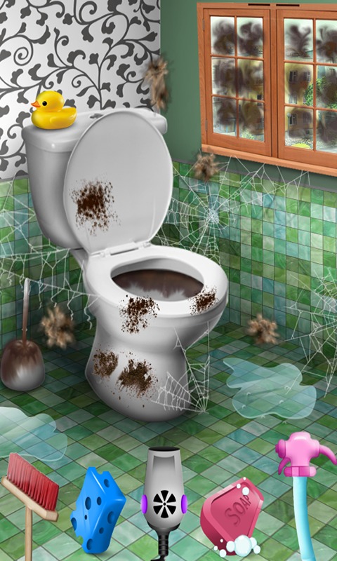 Fun Bathroom Cleaning Game截图1