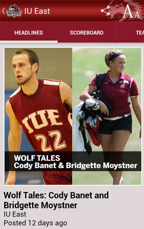 IU East Red Wolves Athletics截图3