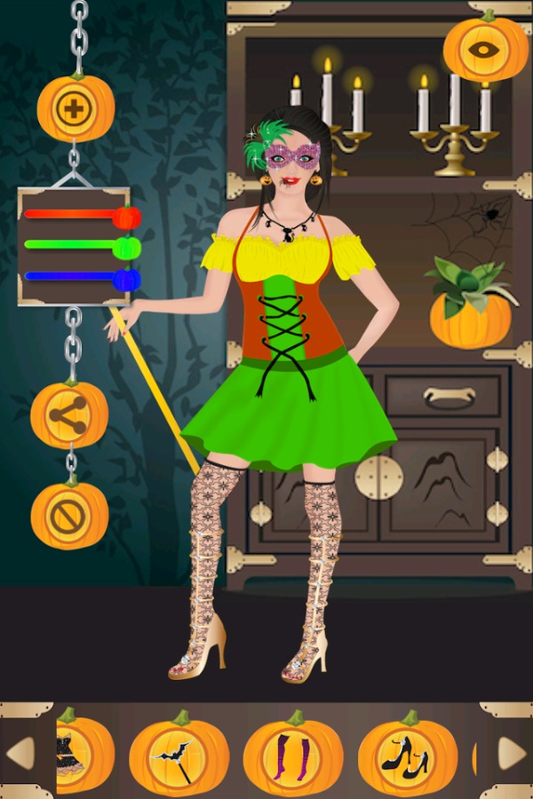 Halloween Girl Dress Up Game截图2