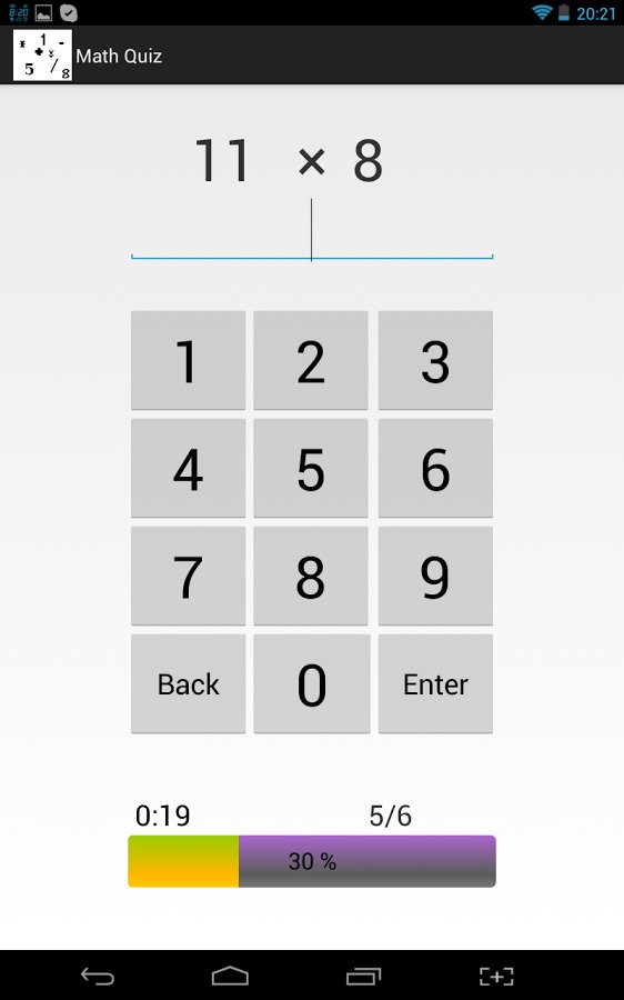 Math Quiz for Tablets截图4