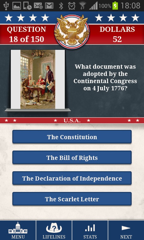 Genius US History Quiz Lite截图2