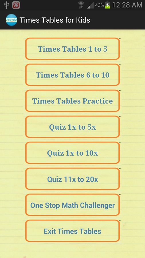 Times Tables Quiz 4 Kids截图1