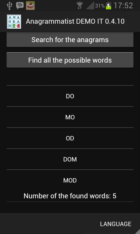 Anagrammatist DEMO IT截图3