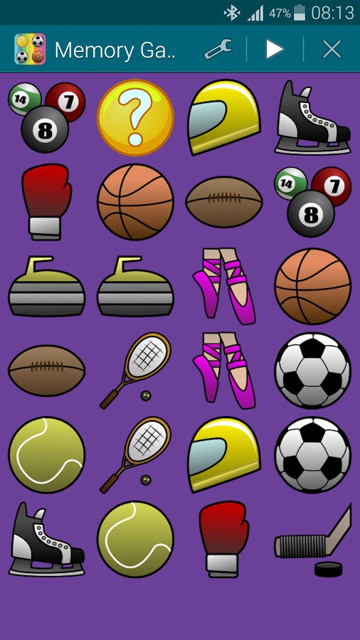 Sports 1, Memory Game (Pairs)截图5