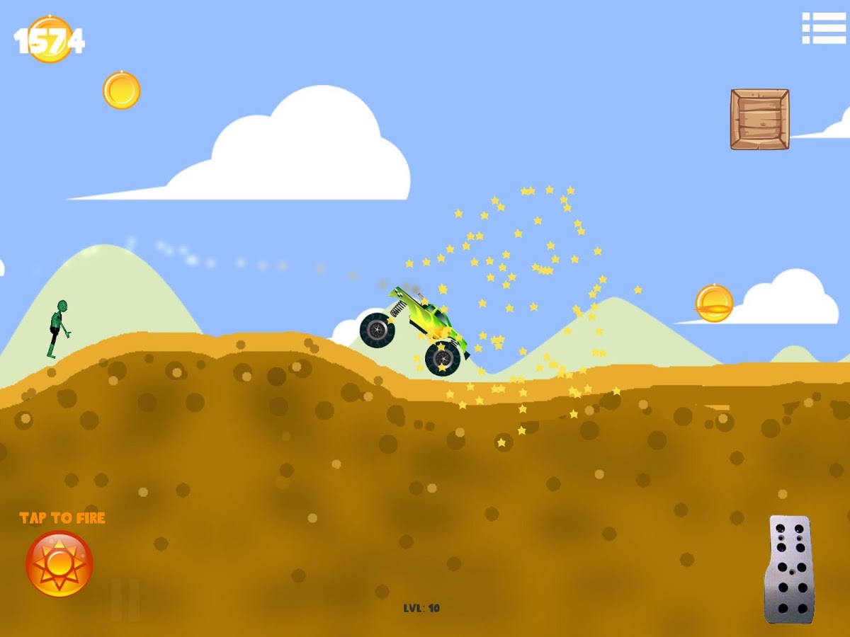 Zombie Hill Climb Flappy Race截图5