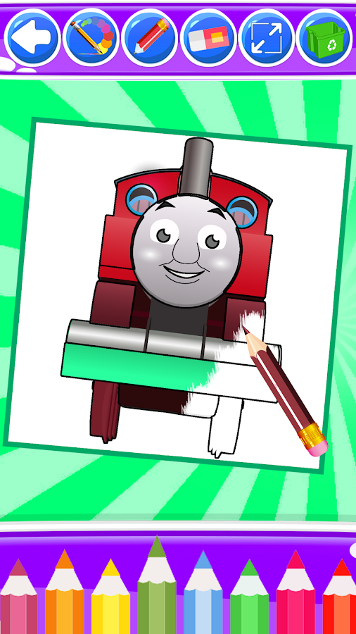 Train Coloring Book Pages Game截图3