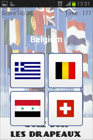 Drapeaux du monde, QUIZ截图4