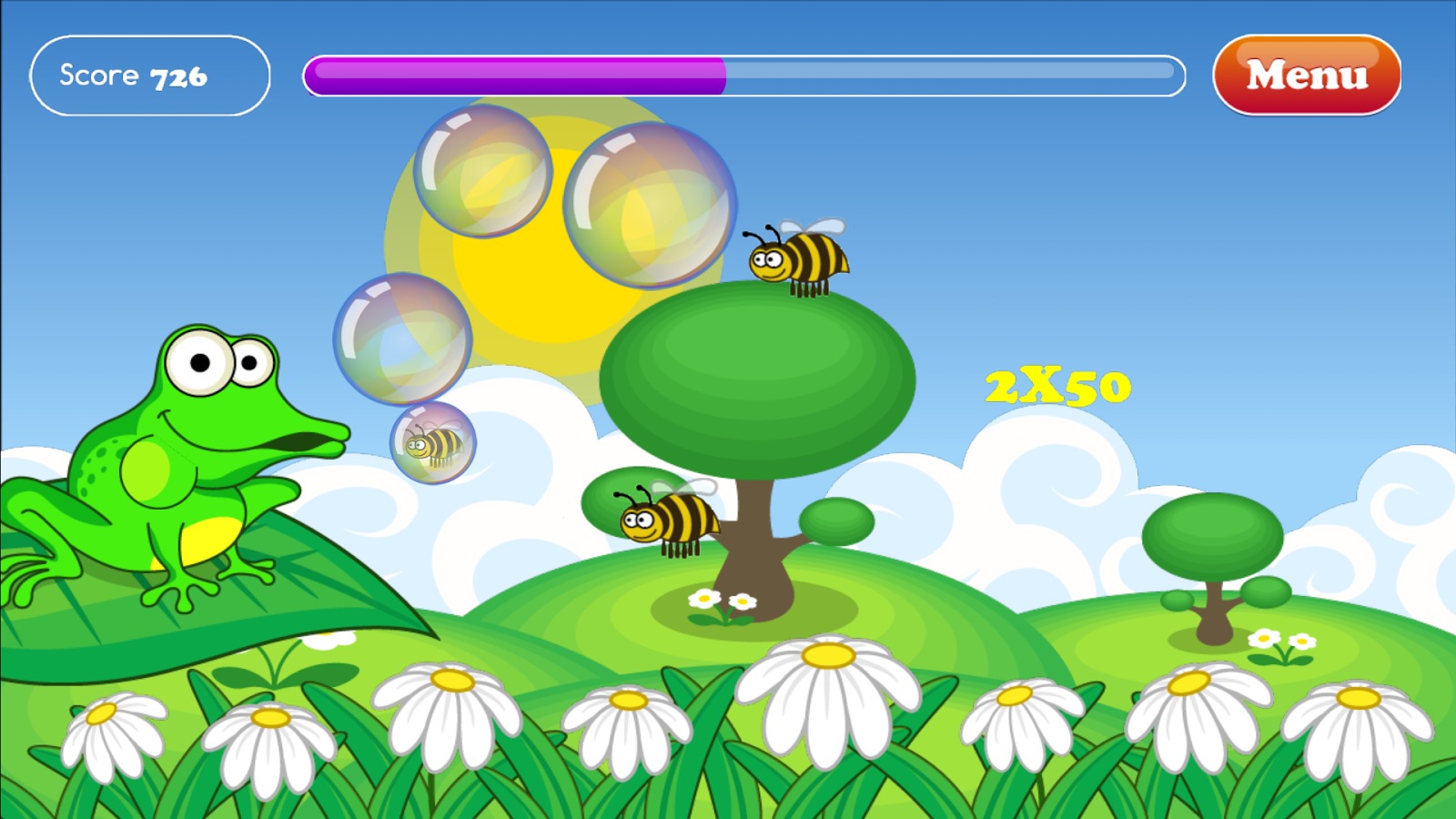 Bubbles frog and bees for kids截图1