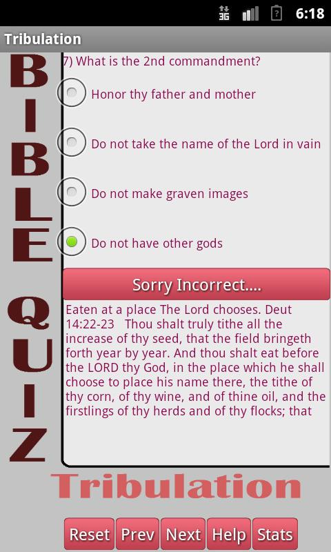 Tribulation Bible Quiz截图4