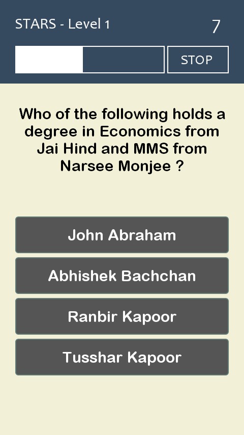 Bollywood Quiz Game截图1