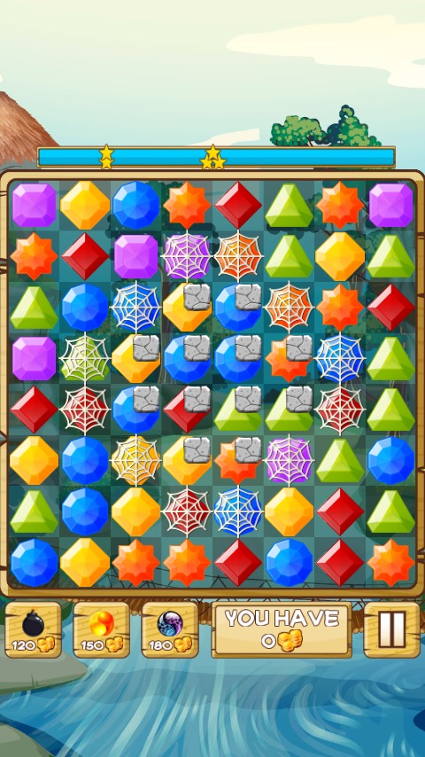 River Jewels - Match 3 Puzzle截图3