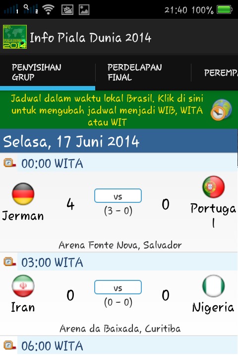 Info Piala Dunia 2014截图2