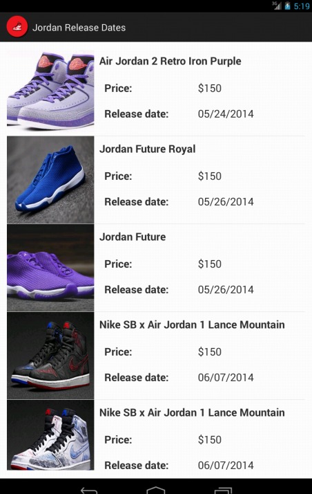 Jordan Release Dates截图1