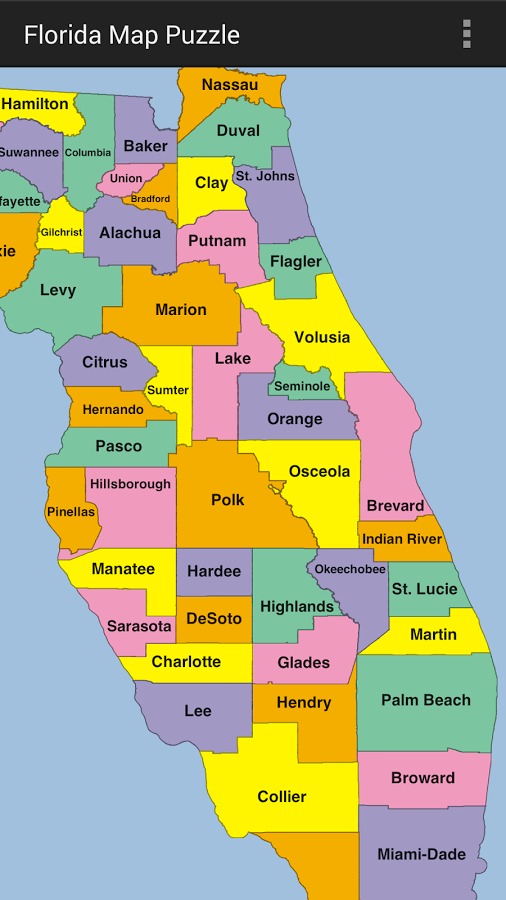 Florida Map Puzzle截图2