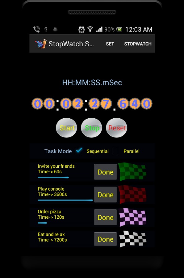 StopWatch Snail截图2