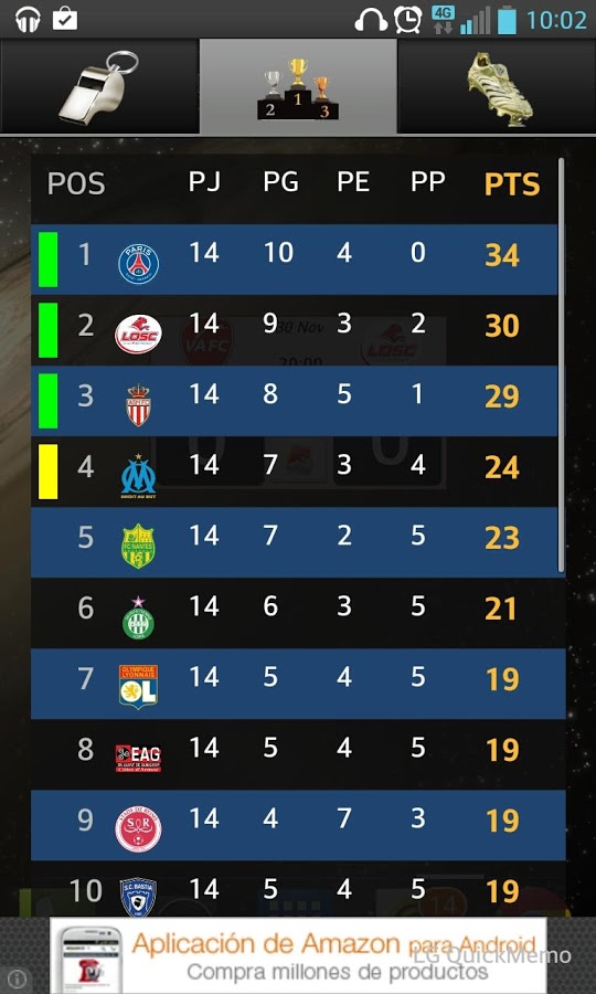 Widget Ligue 1 2014/15截图5