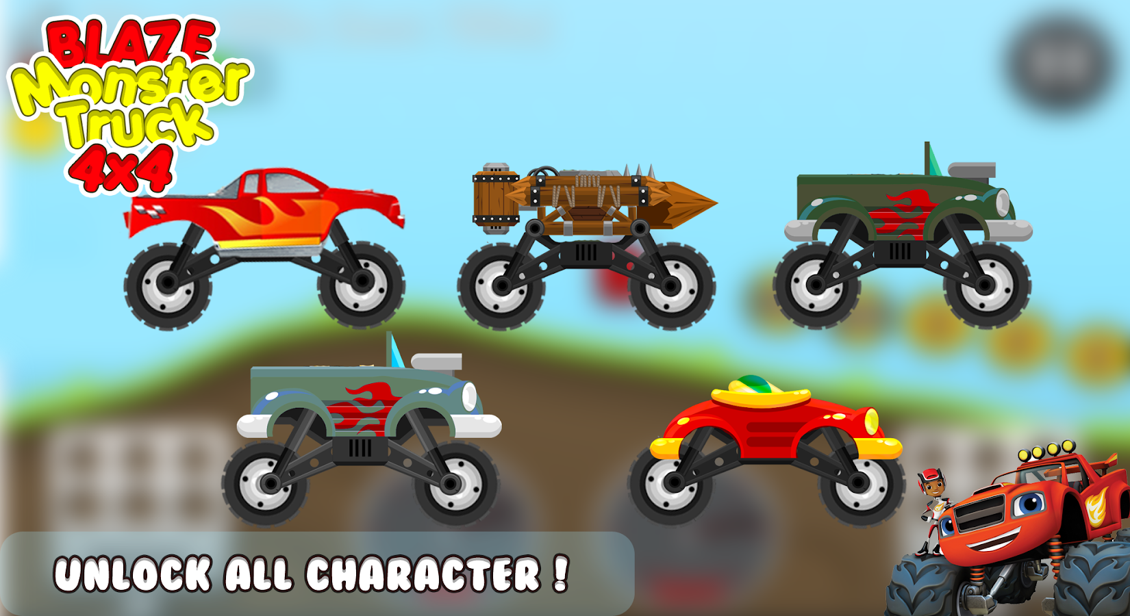 Blaze Monster Truck 4X4 Climb Race截图2