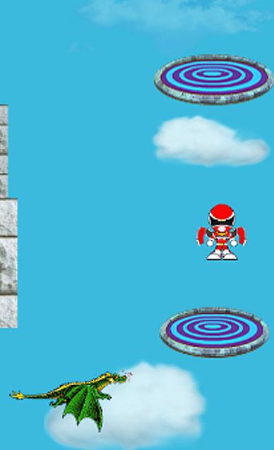 Flying red rangers jump game截图2