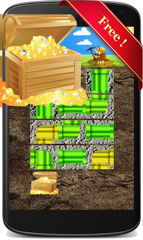 Gold Miner Pipes (Brain Game)截图1