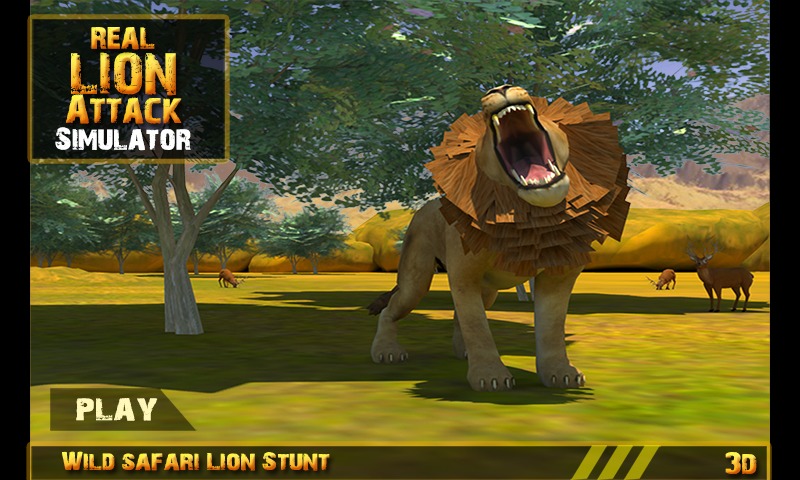 Real Lion Attack Simulator 3D截图1