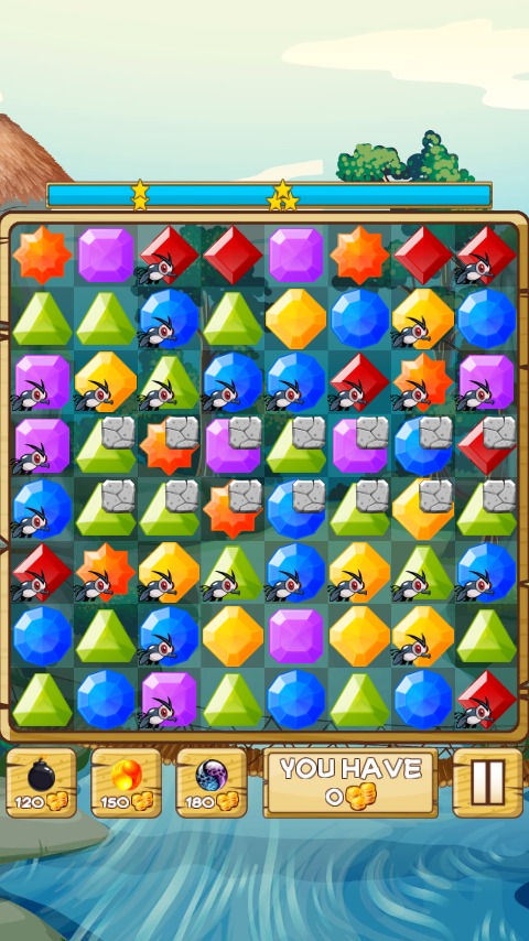 River Jewels - Match 3 Puzzle截图5