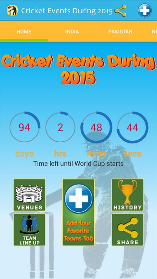 Cricket Events During 2015截图1