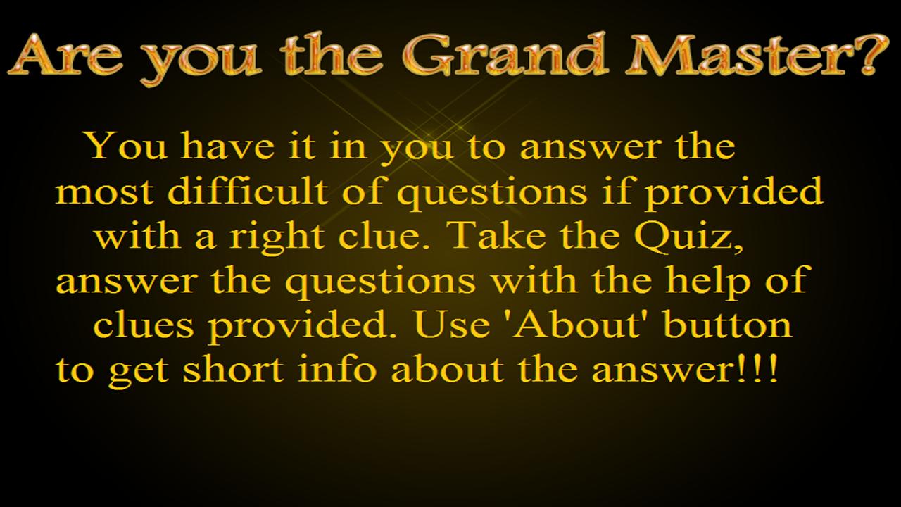 The Grand Master(quiz)截图2