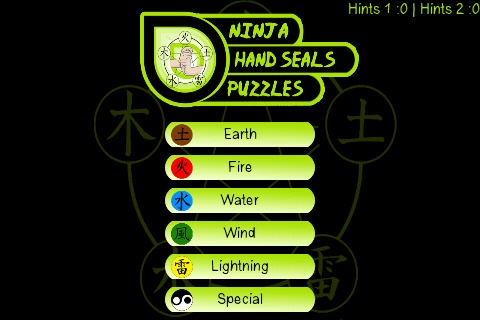 Ninja Hand Seals Puzzles截图1