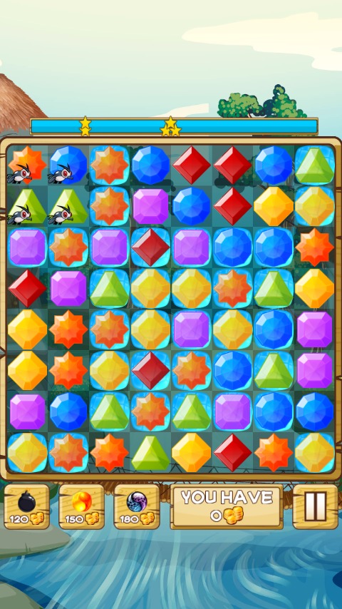 River Jewels - Match 3 Puzzle截图4