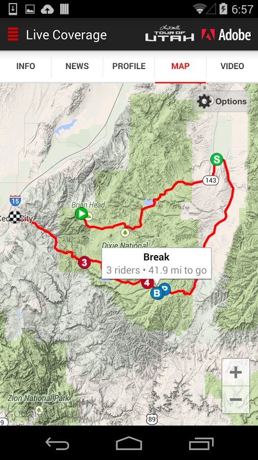 2014 Tour of Utah Tour Tracker截图4