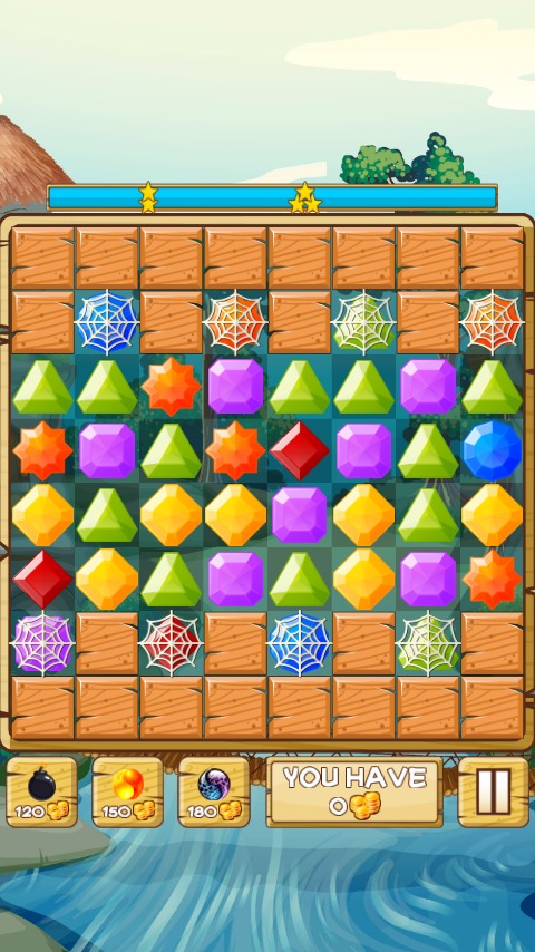 River Jewels - Match 3 Puzzle截图2