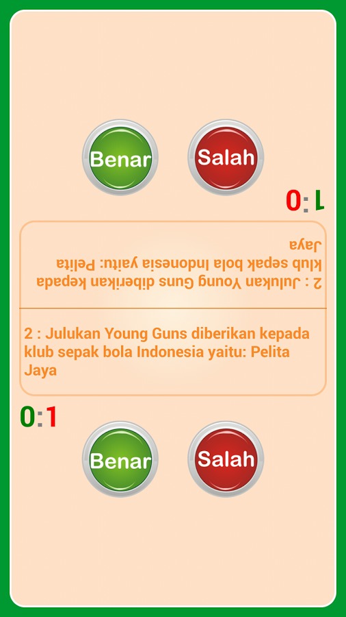 Kuis Benar Salah Sepak Bola截图4