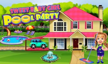 Sweet Baby Girl Pool Party Games: Summer Pool Fun截图1