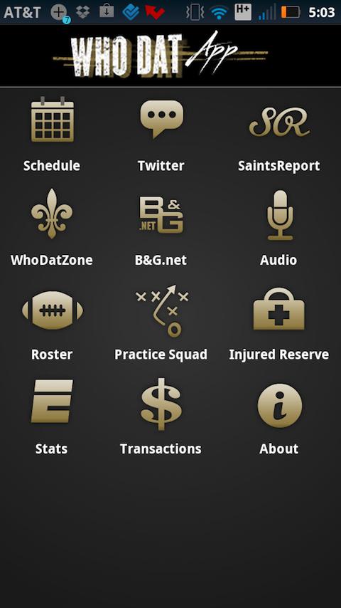 WhoDatApp - New Orleans Saints截图1