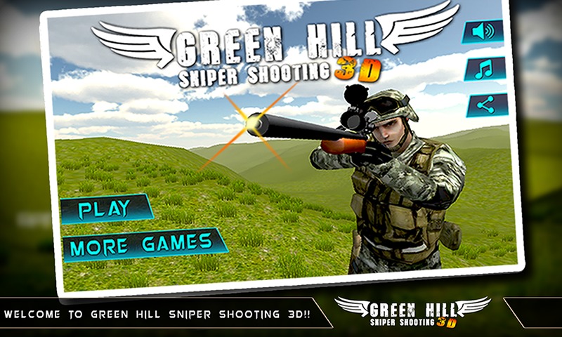 Green Hill Sniper Shooting 3D截图5