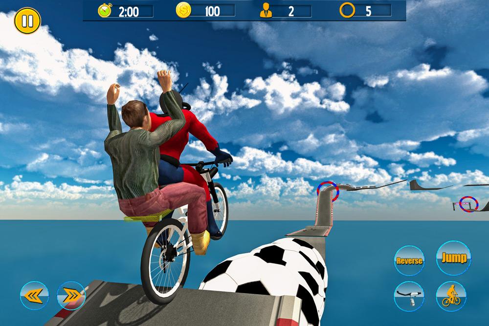 Superheroes BMX Bicycle Stunts: Tricky Missions截图5