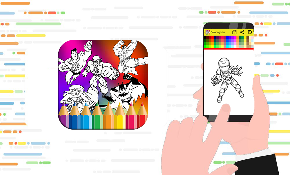 coloring book Super Heros free截图2