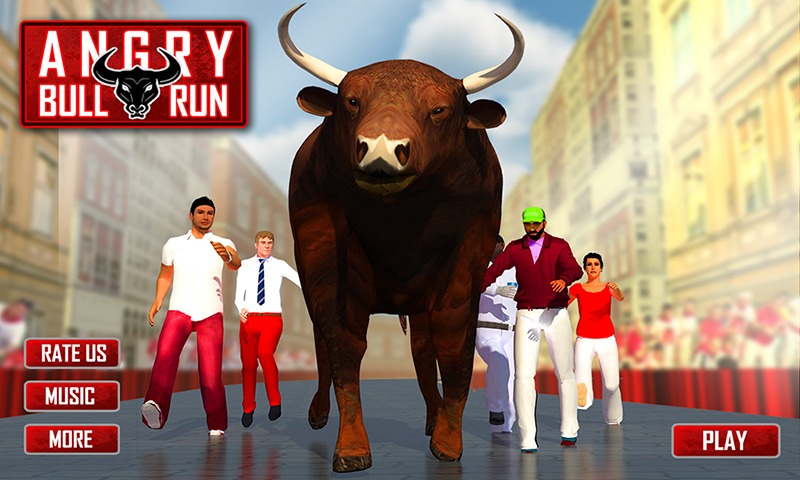 Angry Bull Run 3D simulator截图1