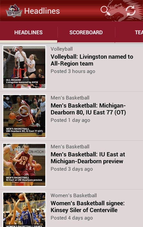 IU East Red Wolves Athletics截图1