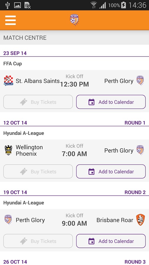 Perth Glory Official App截图2