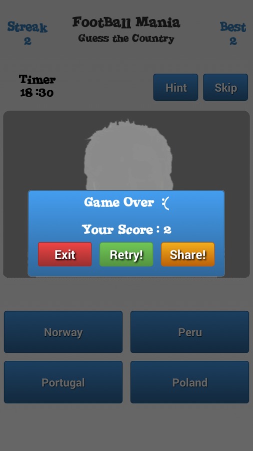 FootBall Mania: Country Quiz截图4