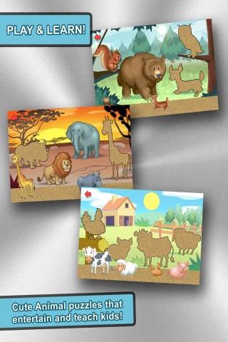 Toddler Animal Puzzle Game截图1