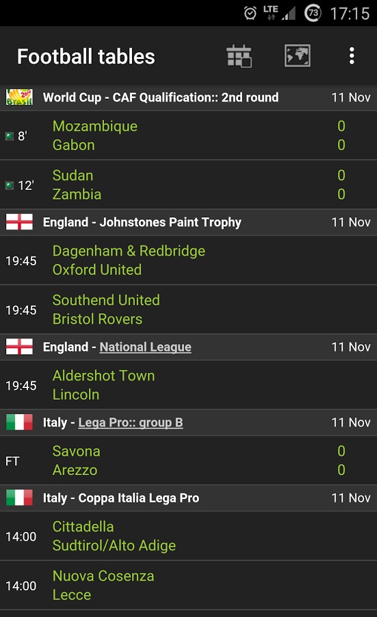 Football Leagues Tables截图1