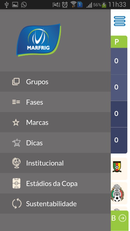 Marfrig - Tabela da Copa截图2