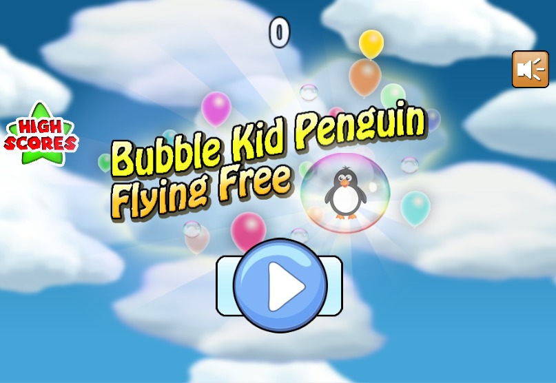 Bubble Kid Penguin Flying Free截图1