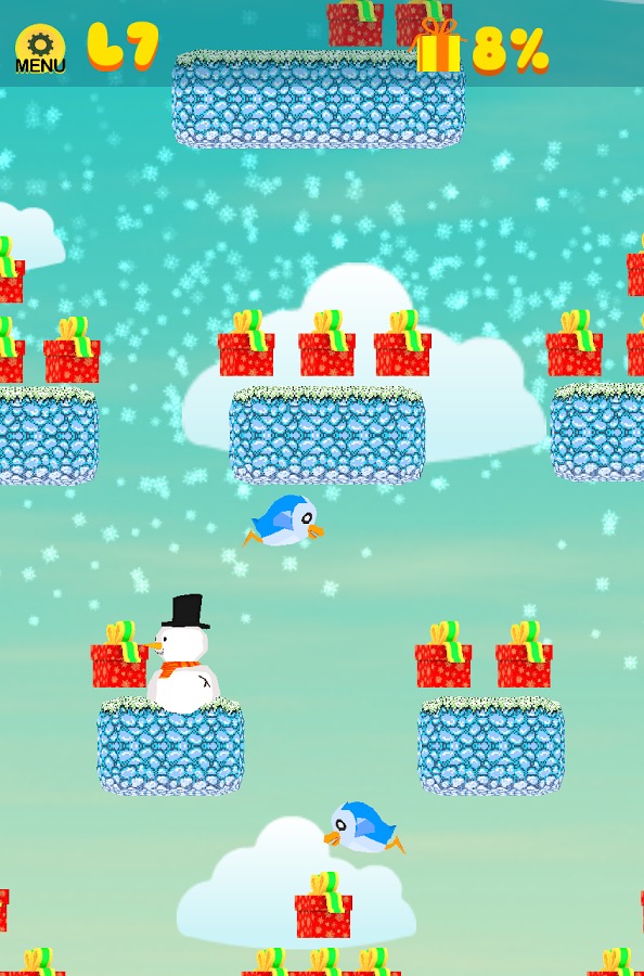 Snowman Falldown Game - Free截图4