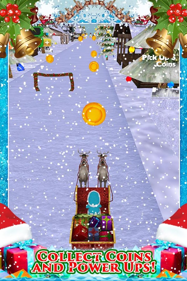 3D Santa Christmas Race FREE截图3