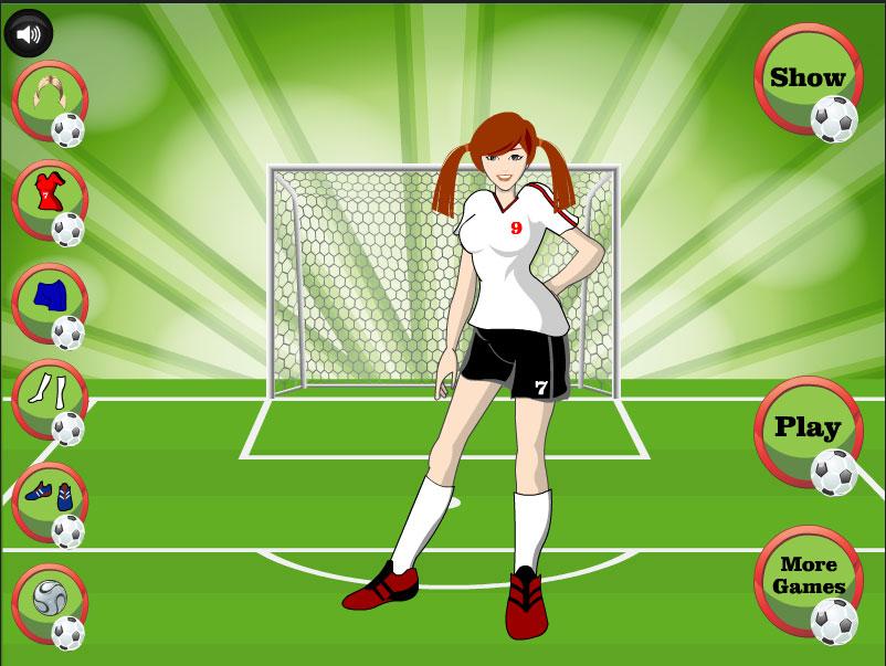 Girl Footballer Dressup截图2