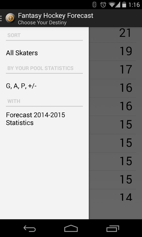 Fantasy Hockey Forecast截图1